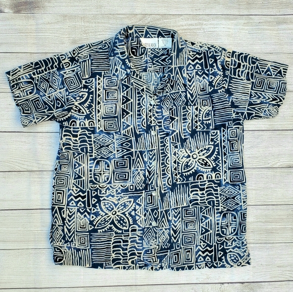 Early 90's printed button down shirt - Picture 4 of 7